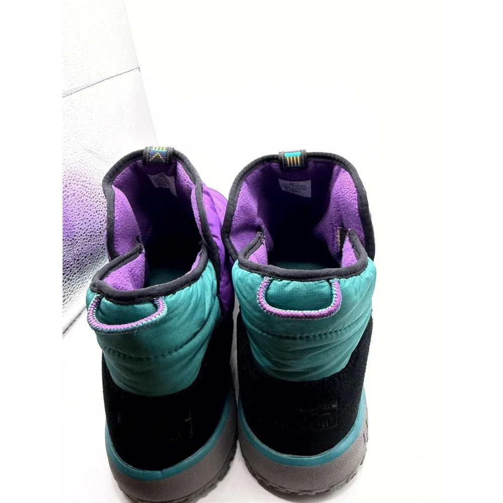 L.L.Bean Mountain Classic Quilted Mens 13 M Purple Teal Ankle Winter Snow Boot